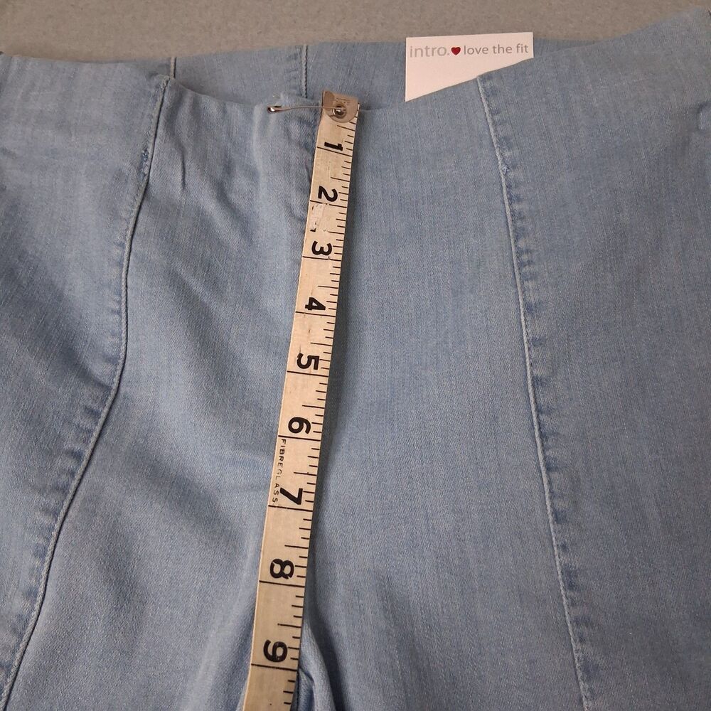 Intro Love The Fit Capri Pants Crop Size 4P Denim Stretch Legging Pullon Boho - Picture 3 of 13